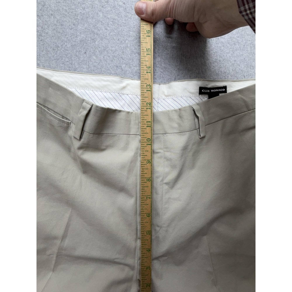 Club Monaco Pants Mens 34x32 Beige Chino Straight Leg Cotton Casual Business - Picture 4 of 9
